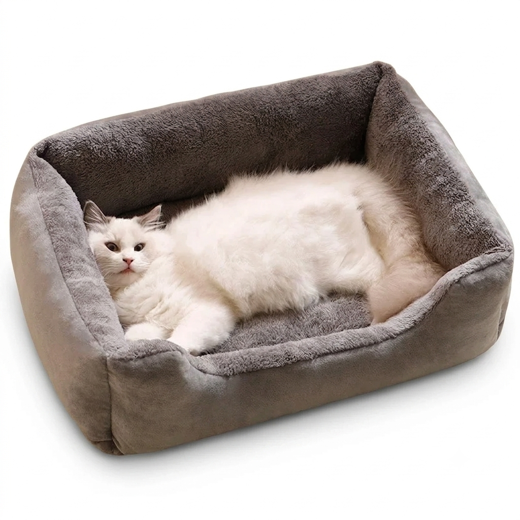 DoggySmile™ Ultra-Comfort Fluffy Cat Bed 🐱