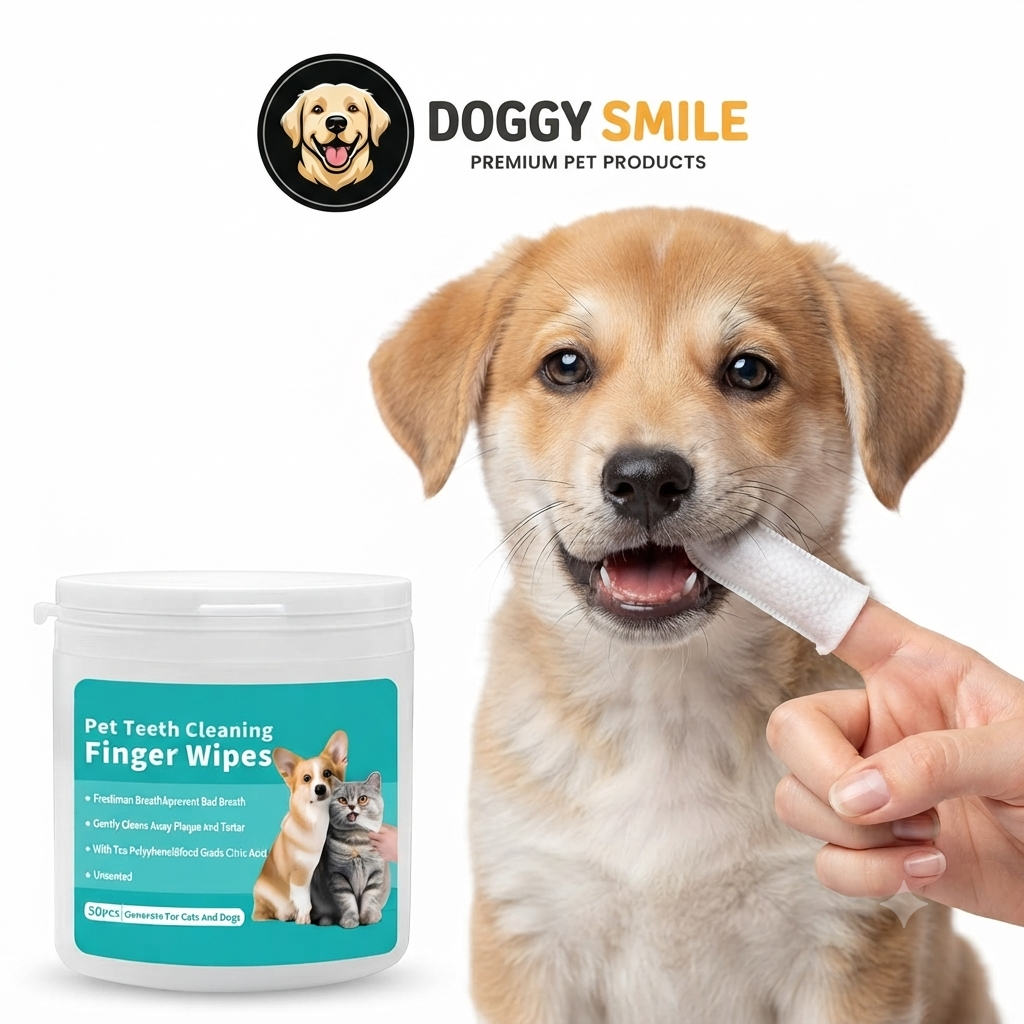 DoggySmile™ Oral Care Finger Wipes 🦷