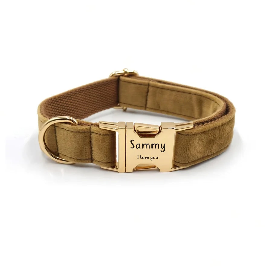 DoggySmile™ Luxury Personalized Velvet Collar 🐕
