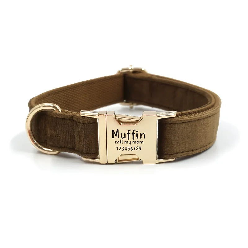 DoggySmile™ Luxury Personalized Velvet Collar 🐕